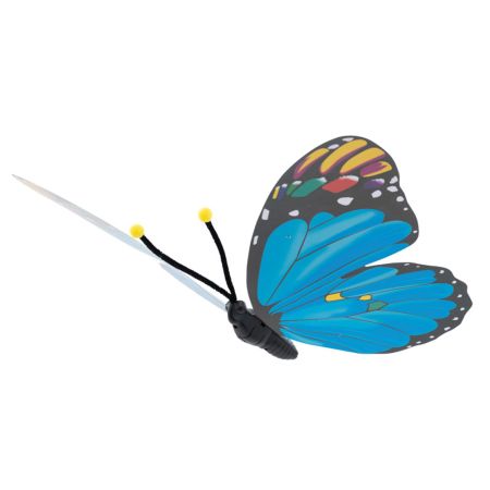 Διακοσμητική πεταλούδα PVC Μπλε, 50x35 cm