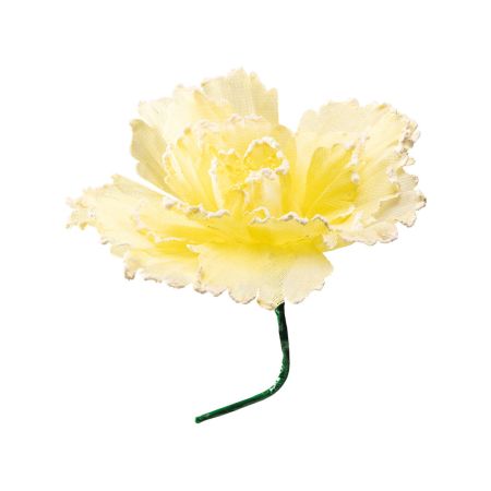 XL Decorative blossom with short stem Yellow 30cm