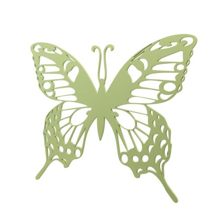 Διακοσμητική ξύλινη κρεμαστή Πεταλούδα Πράσινο 50x40cm