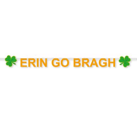 Hanging paper with irish phrase "Erin go bragh" 18x200cm
