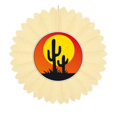 Decorative paper fan Cactus 60cm