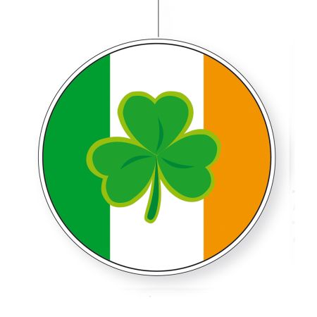 Διακοσμητικό χάρτινο κρεμαστό με σημαία της Ιρλανδίας 28cm