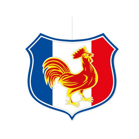 Διακοσμητικό χάρτινο κρεμαστό με σημαία της Γαλλίας 28cm