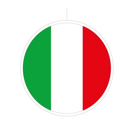 Hanging paper with Italy flag print 28cm