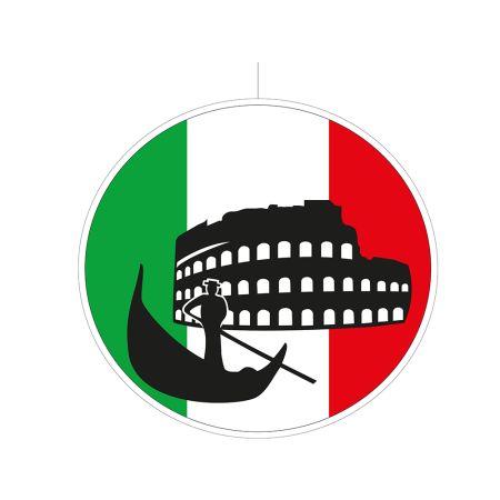 Διακοσμητικό χάρτινο κρεμαστό με σημαία της Ιταλίας 28cm