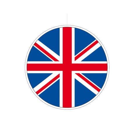Διακοσμητικό χάρτινο κρεμαστό με σημαία της Αγγλίας 28cm