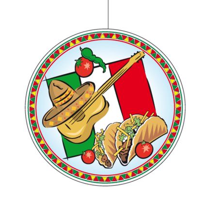 Διακοσμητικό Χάρτινο Tacos-Mexico 28cm