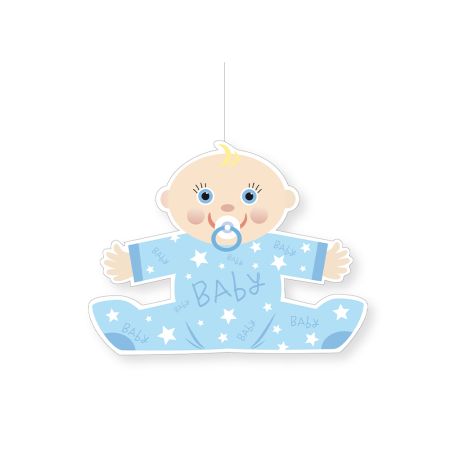 Διακοσμητικό Χάρτινο Baby, Γαλάζιο 28x36cm