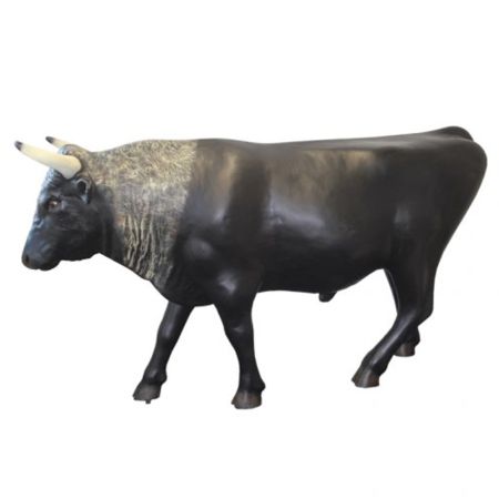 Διακοσμητικός ταύρος Polyresin Μαύρος 220x70x140cm
