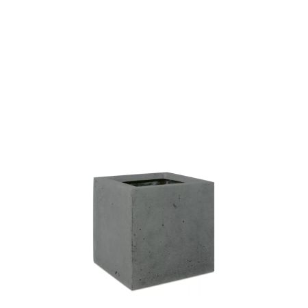 Decorative pot with stone look surface Grey 30x30cm