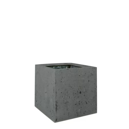 Decorative pot with stone look surface Grey 40x40cm