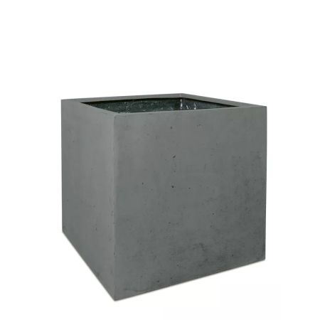 Decorative pot with stone look surface Grey 60x60cm
