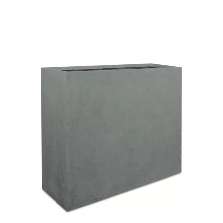 Decorative flowerbox-room divider with stone look surface Grey 100x35x80cm