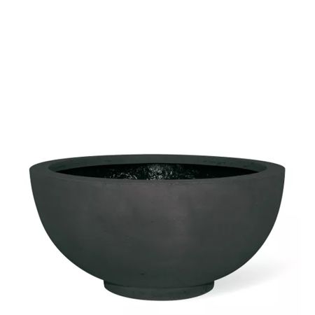 Decorative pot with stone look surface Anthracite 70x32cm
