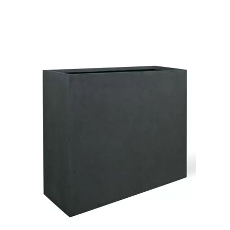 Decorative flowerbox-room divider with stone look surface Anthracite 100x35x80cm