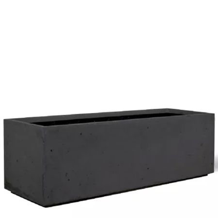 Decorative flowerbox with stone look surface Anthracite 100x35x30cm