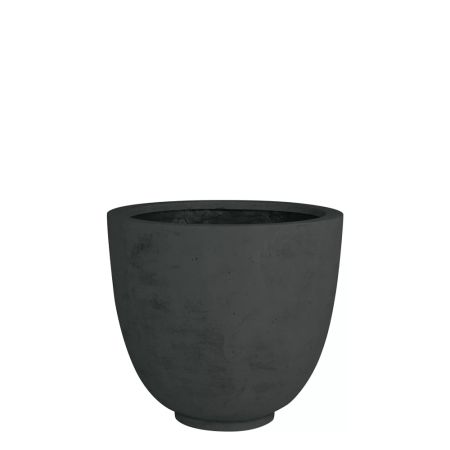 XL Decorative pot with stone look surface Anthracite 70x60cm