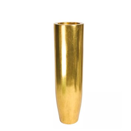 Decorative planter with shiny surface Gold 35x125cm