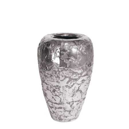 Decorative ceramic vase shaped planter with forged surface 45x71cm