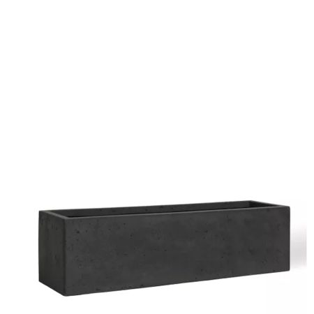 Decorative flowerbox with stone look surface Anthracite 65x18x18cm