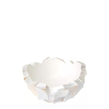 Decorative bowl with natural shells White 40x24cm