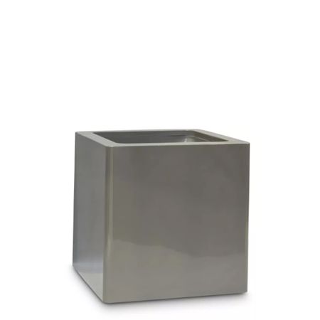 Decorative pot with glossy finish surface Grey 60x60x62cm