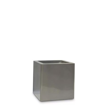 Decorative pot with glossy finish surface Grey 40x40x42cm