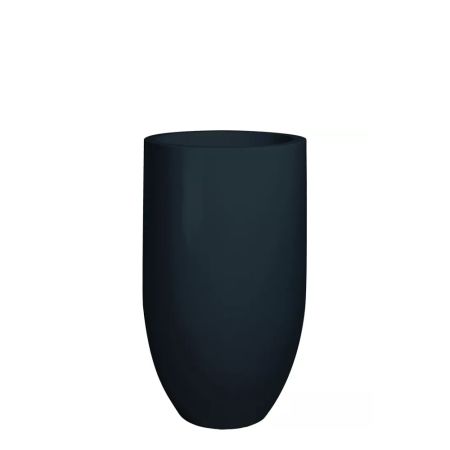 Διακοσμητική γλάστρα με γυαλιστερό φινίρισμα Ανθρακί 50x90cm