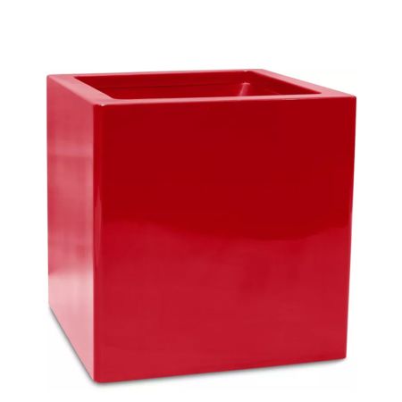 Decorative pot with glossy finish surface Red 100x100x105cm