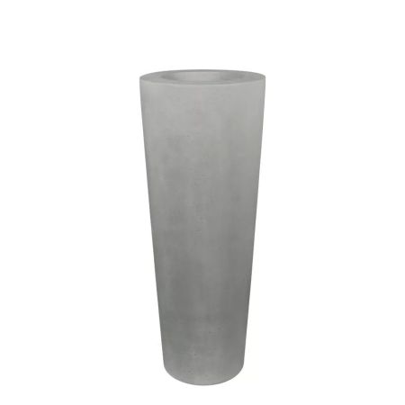Decorative planter with conical shape Grey 48x110cm