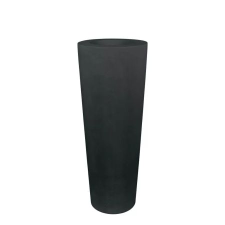 Decorative planter with conical shape Anthracite 48x110cm