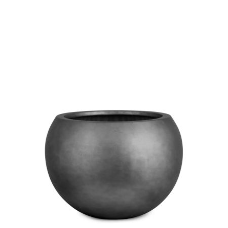 Decorative pot with matt finish surface Grey 40x32cm