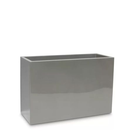 Decorative flower box with glossy finish surface Grey 90x40x60cm 
