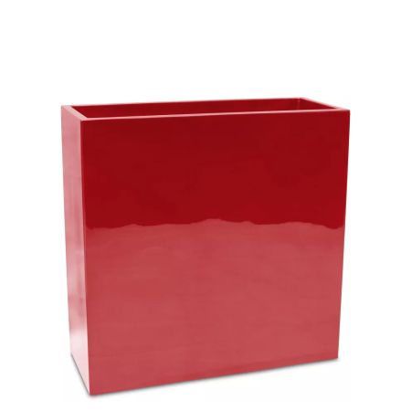 Decorative flower box with glossy finish surface Red 90x40x90cm 
