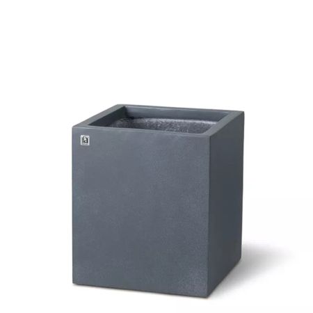 Decorative pot with concrete look surface Anthracite 60x60x64cm