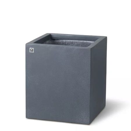 XL Decorative pot with concrete look surface Anthracite 80x80x84cm