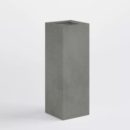Decorative column planter with concrete look surface Grey 35x35x100cm