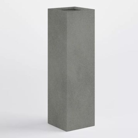Decorative column planter with concrete look Grey 35x35x120cm
