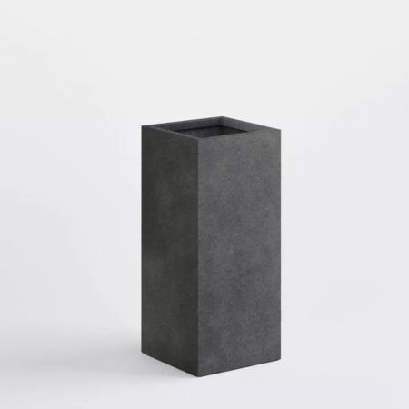 Decorative column planter with concrete look surface Anthracite 35x35x80cm