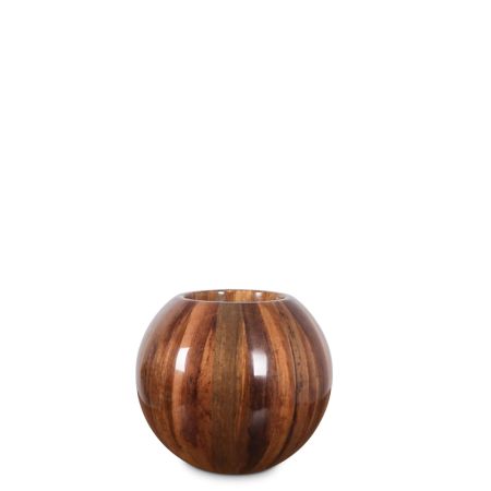 Decorative pot with wood look surface 30x30cm