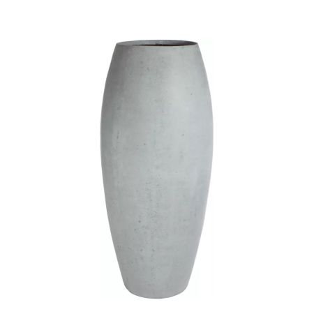 Decorative planter with stone look surface Grey 52x120cm