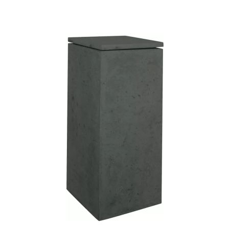Decorative column shaped planter with stone look surface Anthracite 35x100cm