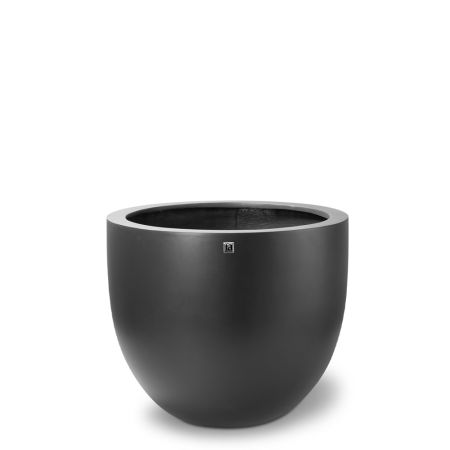 Decorative pot with classic design and stone look surface Anthracite 55x46cm