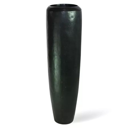 Διακοσμητική γλάστρα με ματ φινίρισμα Μαύρη 34x150cm