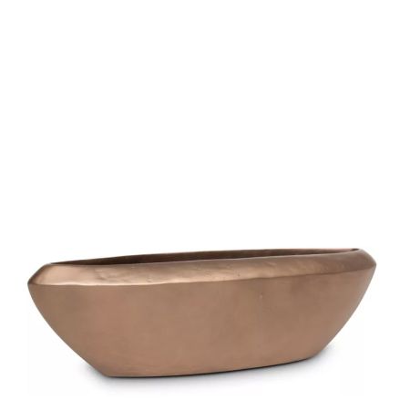 Decorative table oval pot wih matt finish Bronze 100x30cm