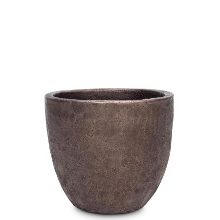 Decorative pot with embossed surface Bronze 46x40cm 