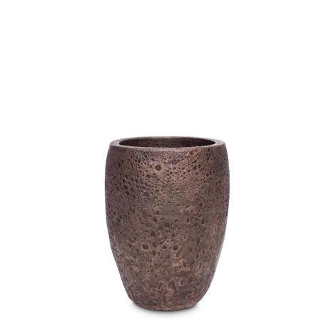 Decorative planter with embossed surface Bronze 29x38cm