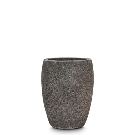 Decorative planter with embossed surface Grey 29x38cm
