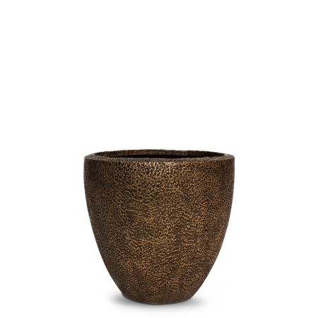 Decorative pot with embossed surface Bronze 50x50cm