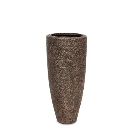 Decorative planter with embossed surface Bronze 31x70cm